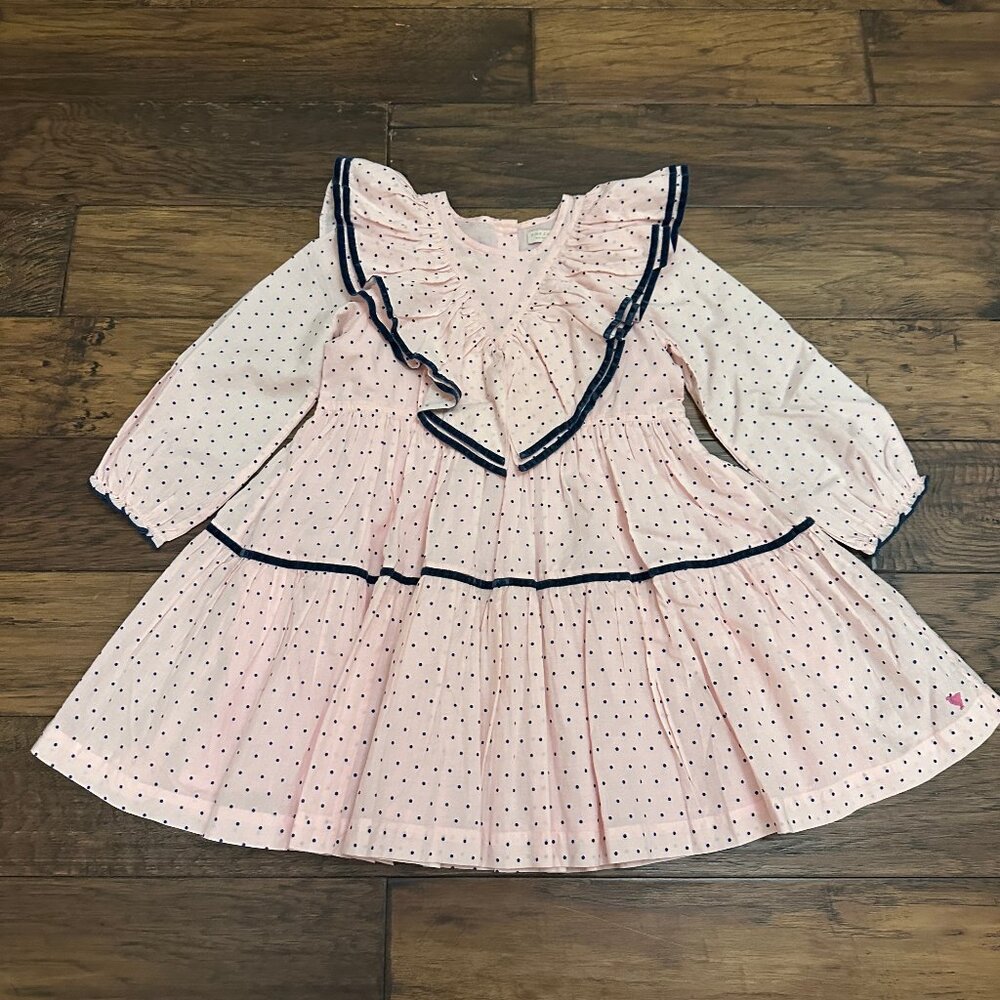 Pink Chicken Raphaela Dress Size 6 - Strawberry Cream Polka Dot